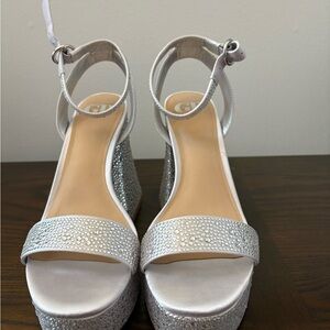 Giani Bernini Silver Platform Heels